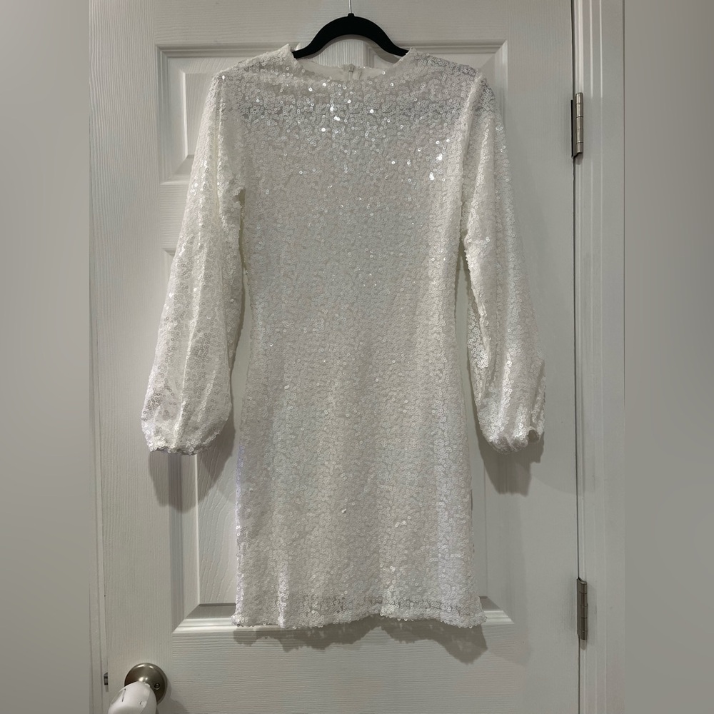 White Sequin Dress